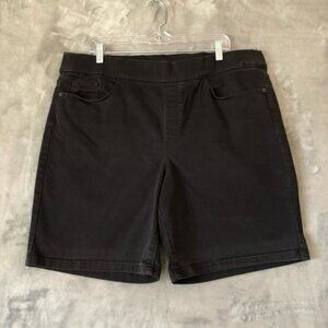 DKNY Women Shorts Size XXL Black Plus Size Stretch Pull On Summer Vacations